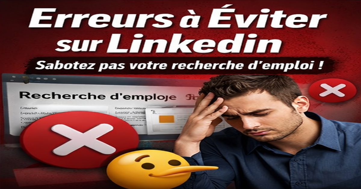 Les erreurs à éviter sur LinkedIn qui sabotent votre recherche d’emploi