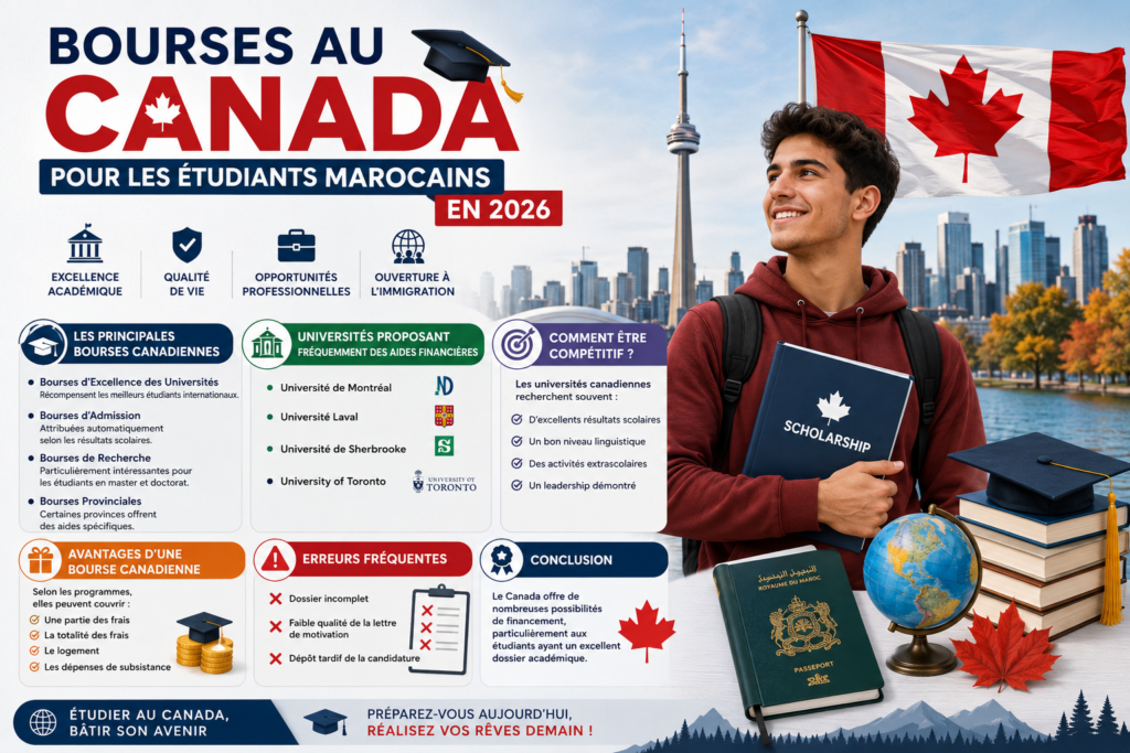 Bourses au Canada pour les Étudiants Marocains en 2026