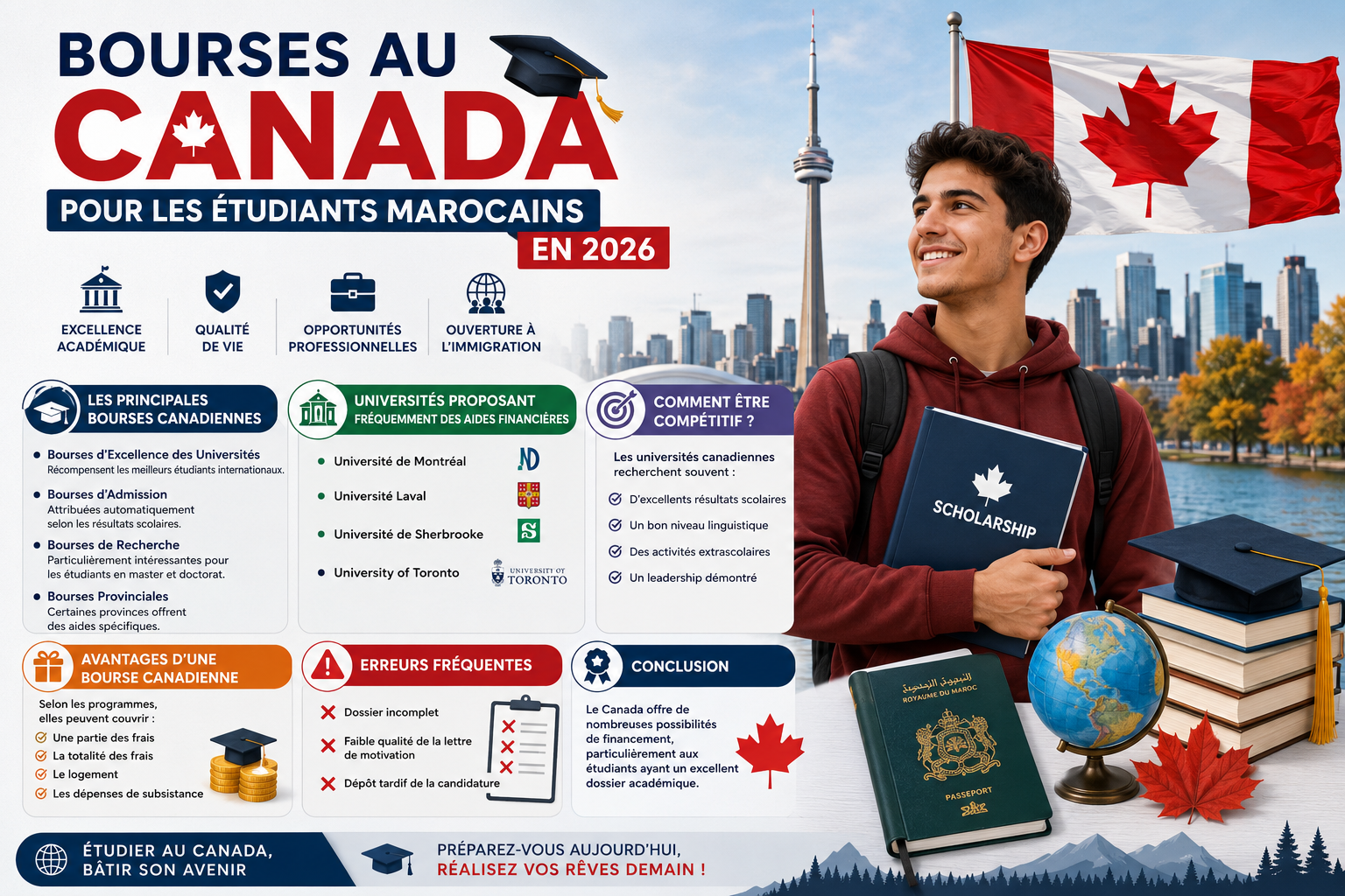Bourses au Canada pour les Étudiants Marocains en 2026